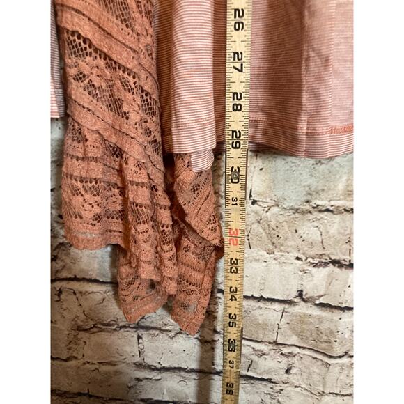 LOGO Lori Goldstein Top Womens Medium Rust Open Front Lagenlook Flowy Stretch - Picture 10 of 14